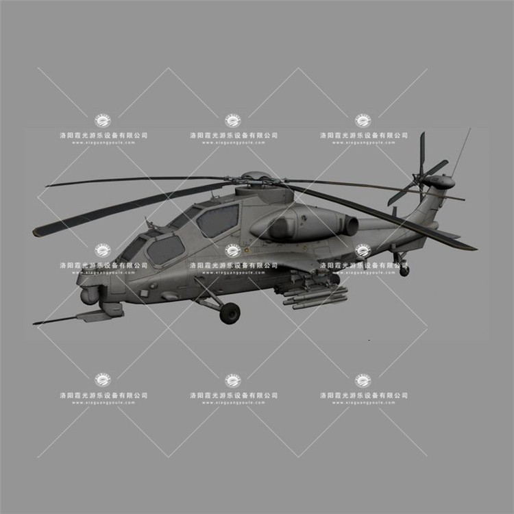 当涂武装直升机3D模型
